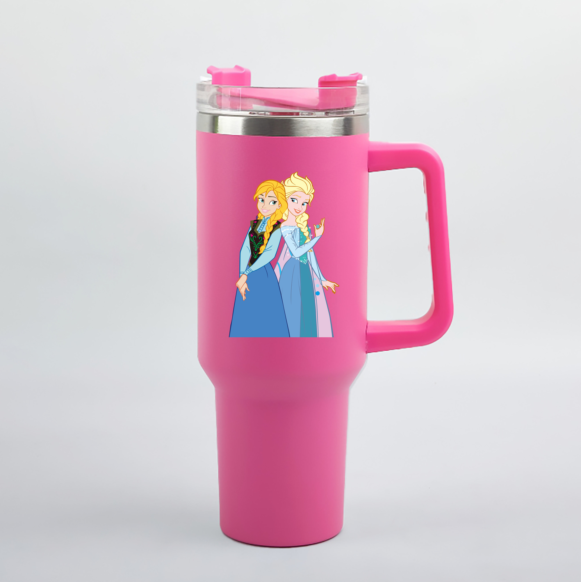 （画像用） アナと雪の女王 アンナ エルサ Frozen Anna Elsa 1200mL車用タンブラー（カラープリント）